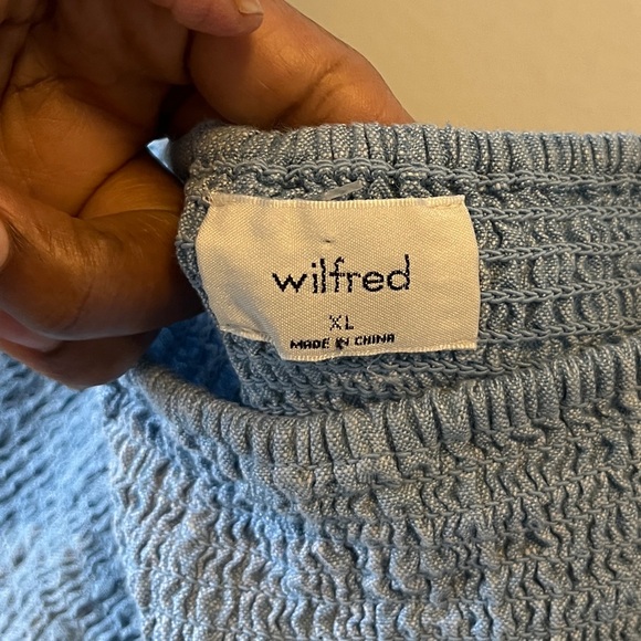 ARITZIA WILFRED Tempest Organic Linen Mini Dress Size XL Voluminous Sleeves - Picture 5 of 6